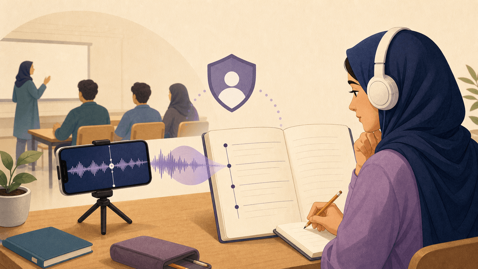 تبدیل صدای ضبطشده کلاس به متن فارسی برای ساخت جزوه و بازبینی
