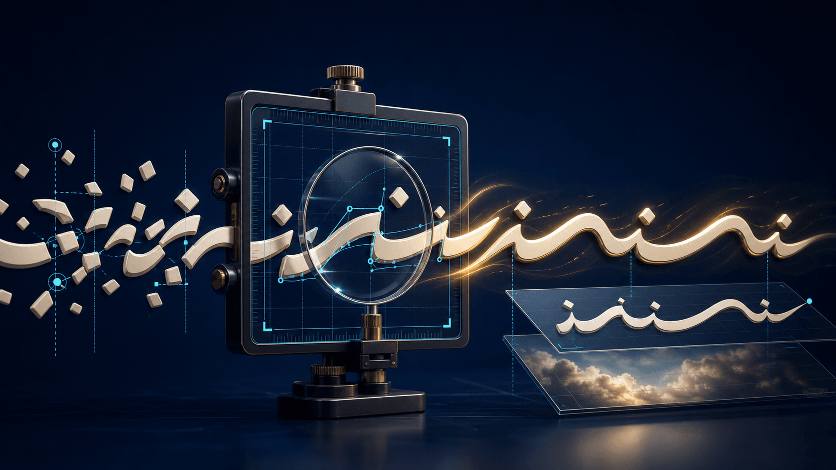 بررسی اتصال حروف و جهت راستبهچپ در متن فارسی روی تصویر هوش مصنوعی